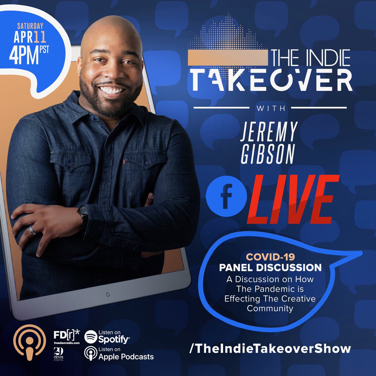 Bonus Episode of The Indie Takeover featuring a Panel Discussion on the Effects of COVID-19 on the Creative Community. The panel features <a href="/KymberleeNorswo/">Kymberlee Norsworthy</a> @hammondgal <a href="/laticecrawford/">Latice Crawford</a> and <a href="/DarnellENolin/">Darnell E Nolin</a> with host <a href="/itsjeremygibson/">Jeremy Gibson</a>