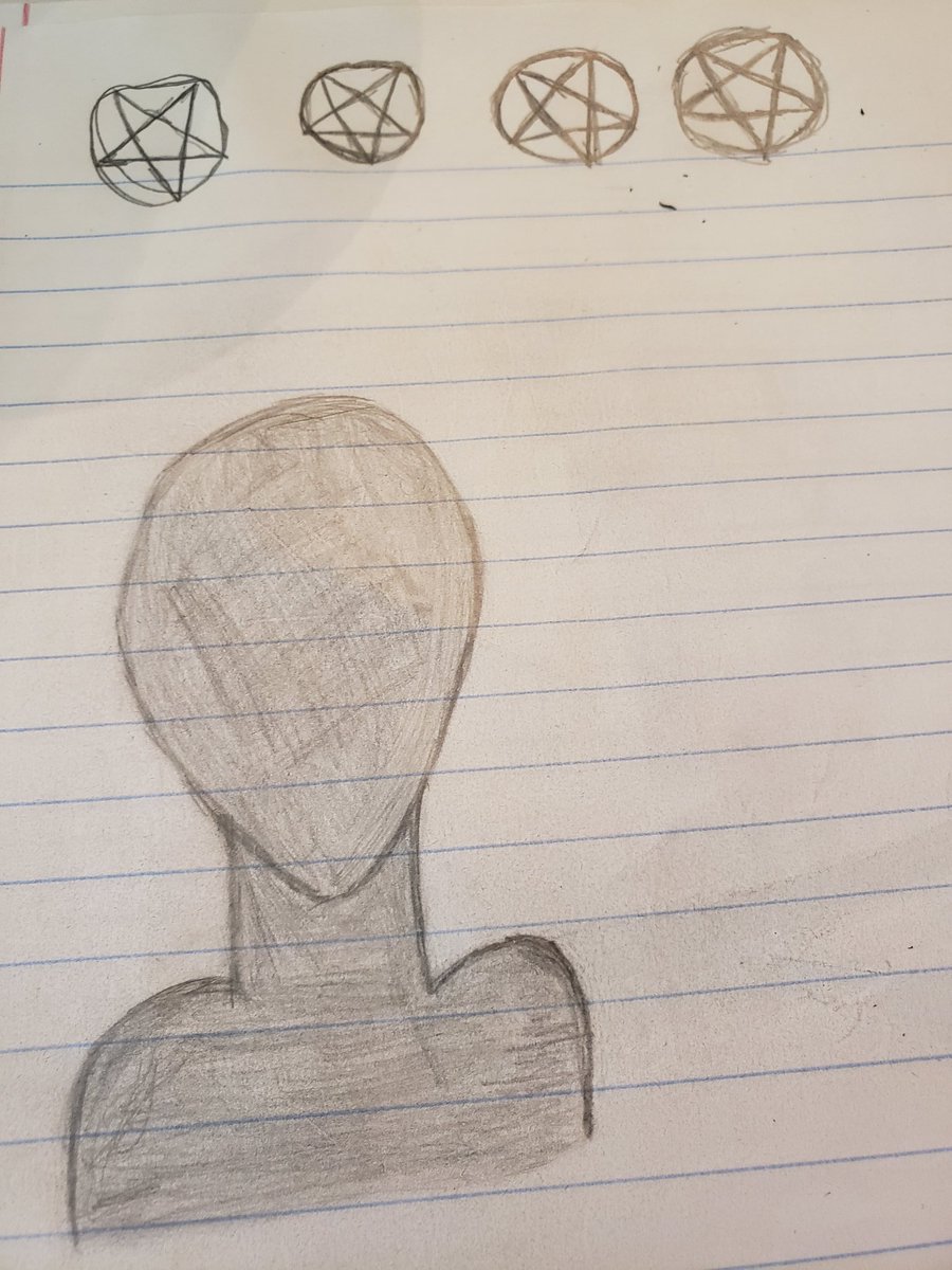 /. Drew pentagrams and demon cause I'm bored