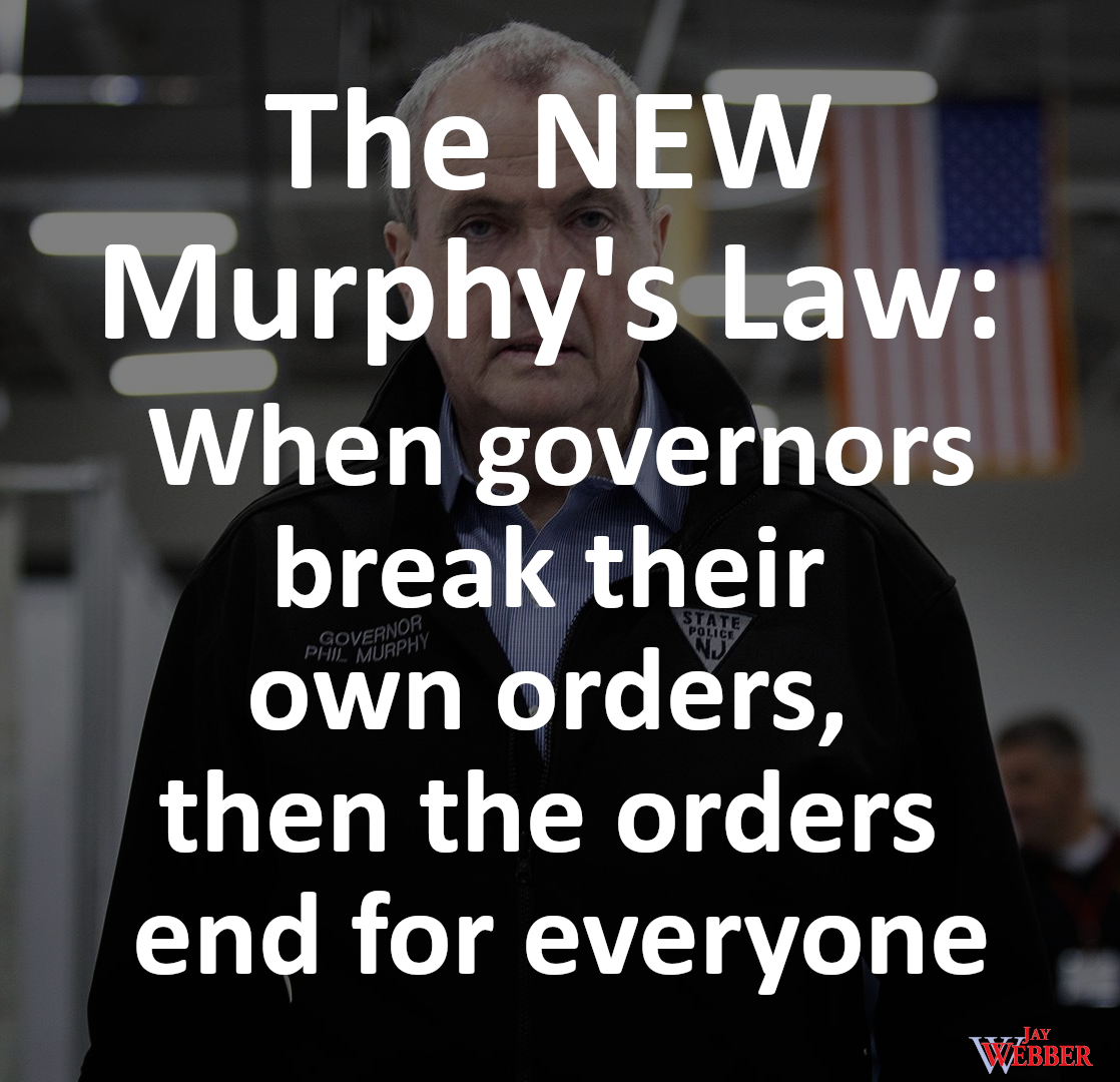 JayWebberNJ's tweet photo. Today I introduced A-4255, “Murphy’s Law.”

Quite simply, the bill says a governor’s violation of his own rule nullifies that rule for the rest of us.

SHARE &amp; LIKE if you agree with our version of “Murphy’s Law.”
#MurphysLaw https://t.co/safj21D4rB