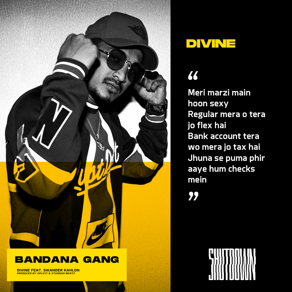 MassAppealIndia's tweet photo. @VivianDivine ft. @SikanderKahlon
#BandanaGang π₯
Stream Shutdown: https://t.co/9XXLXV60Pz
#Shutdownep #massappealindia #GullyGang #hiphop #hiphopmusic #rap #hiphopculture #hindirap
@MassAppeal @MassAppealRecs @gullygangindia @DevrajSanyal https://t.co/77l2Kk6FJY
