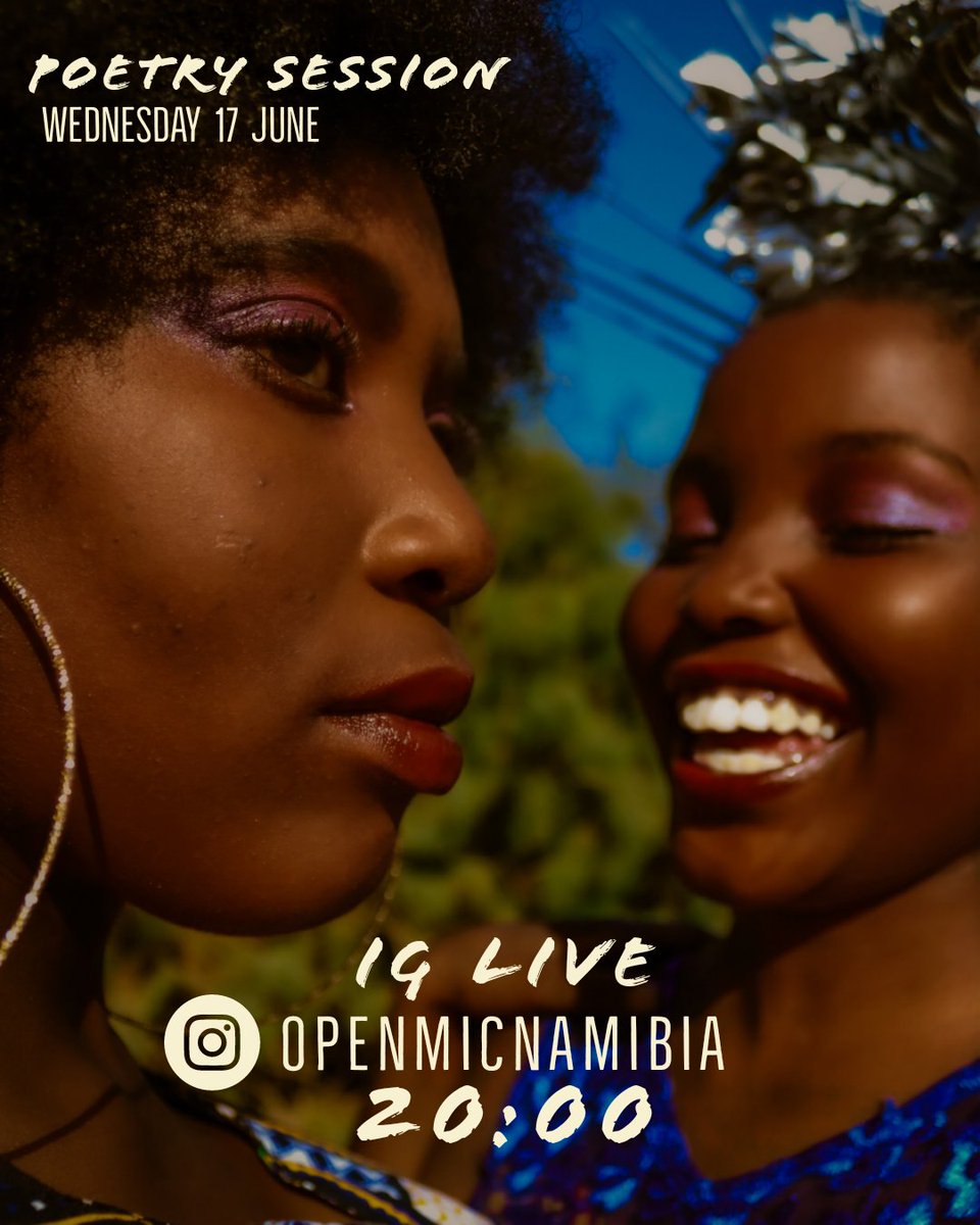 We are back! Let’s connect and share poetry during our first Open Mic Namibia IG LIVE session! Your expression is always welcome! Dm to be added to the lineup.
Photography by the awesome Namafu Amutse❤️