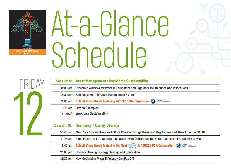 NYwaterEnviro's tweet photo. Thx to attendees/moderators/ exhibitors in Sessions 1-8 of our Virtual Spring Mtg! Join #NYWEA tomorrow for the last day, discussing #AssetManagement, #WorkforceSustainability, & Resiliency/Energy Savings w/exhibitors at 9&11:45!
Register by 9 PM tonight https://t.co/3rjPNK5EyJ https://t.co/LHQ1sIpG0S