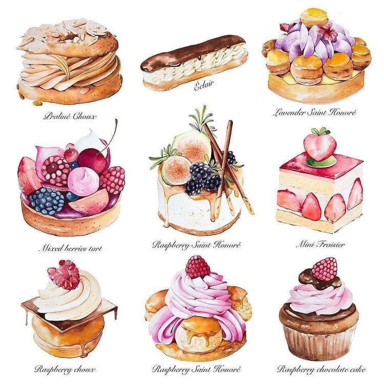 Pastry illustrations are my new favourite thing 