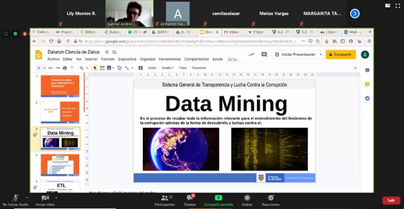 STransparencia's tweet photo. "La ciencia de datos es la mejor arma que podamos tener en este momento para luchar contra la corrupción, necesitamos más científicos luchando", Gabriel Alzate, @STransparencia.
#PrevenciónYAcción
#Datos
Así finaliza la jornada de la mañana en la #DatatonEnCasa. https://t.co/98eNmTzcgN