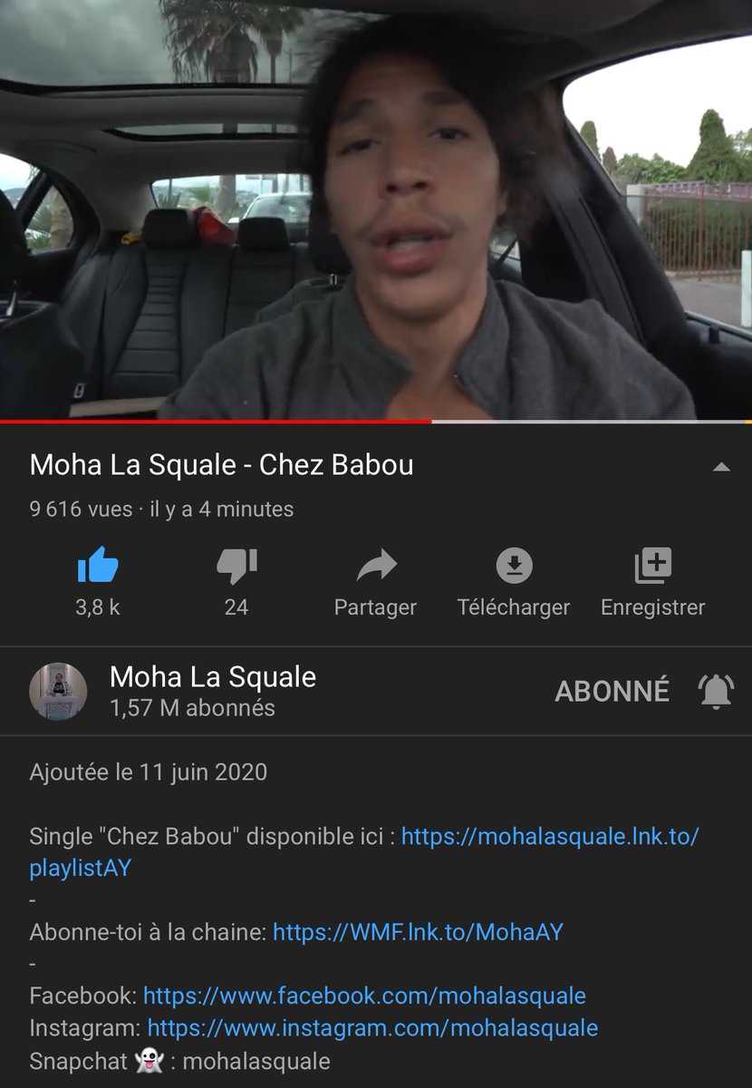 LaSqualeeee's tweet photo. Après 7 jours d’absence Moha la Squale balance enfin le son « Chez Babou » https://t.co/wiCs4Uou7a