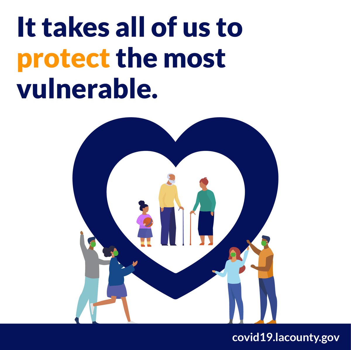 Protect our most vulnerable by: 
🏠staying home
🧼washing your hands frequently
🙅avoiding touching your face
📏keeping 6 feet from others
🚫not gathering in groups