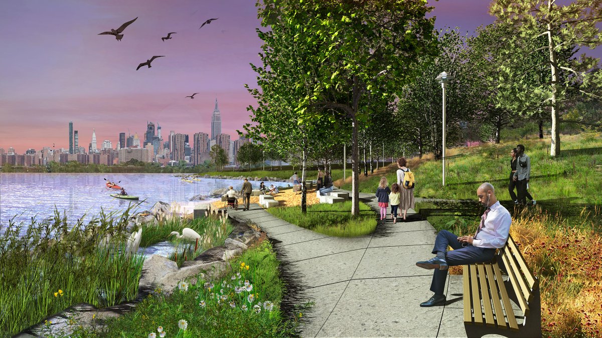 Great news for Bushwick Inlet Park! Check out the full story on the design for this $10 million #naturalistic, boomerang-shaped waterfront park at the Bushwick Inlet in Greenpoint, which enhances local wildlife. bit.ly/bushwick-inlet #urbandesign  #landscapearchitecture #design