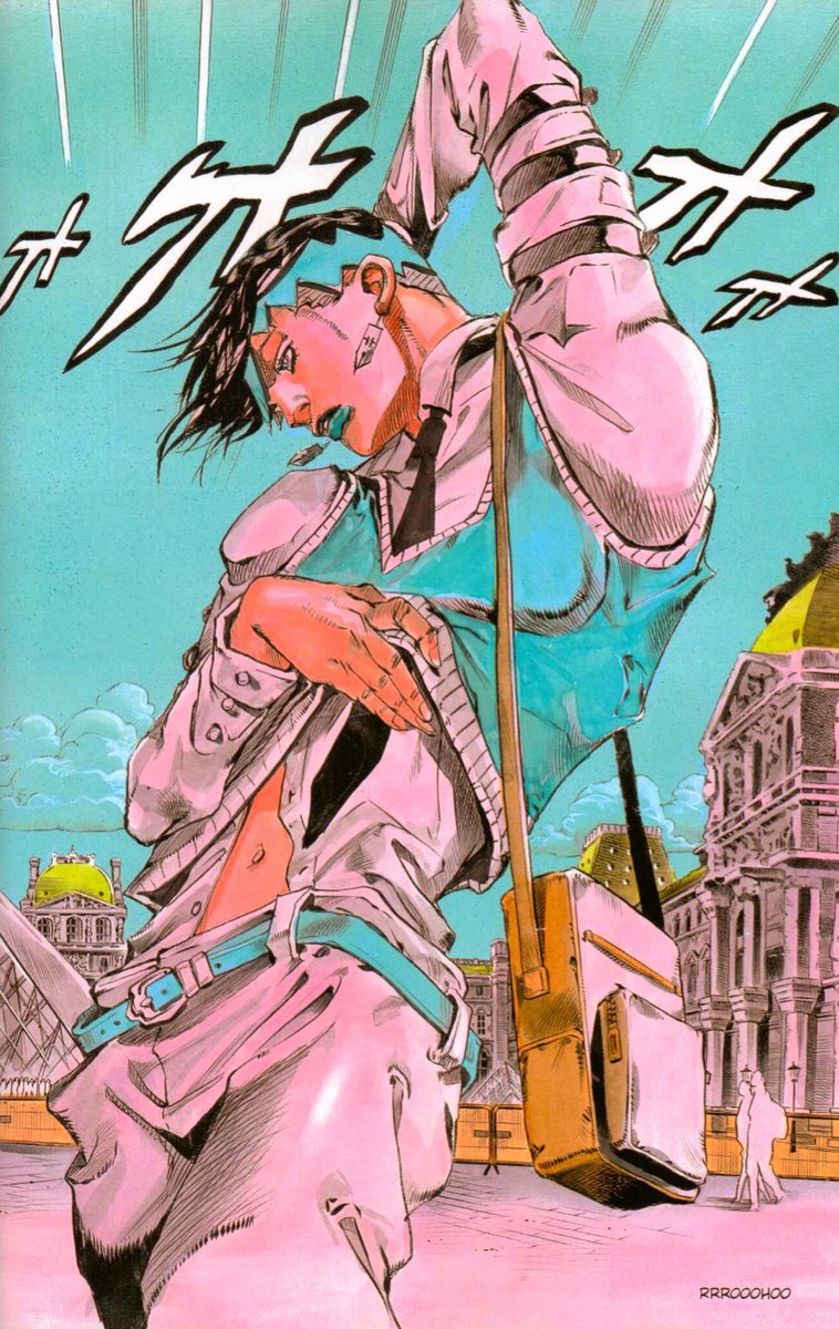 Powerful. Large. Deep., The poses Araki drew in the original manga