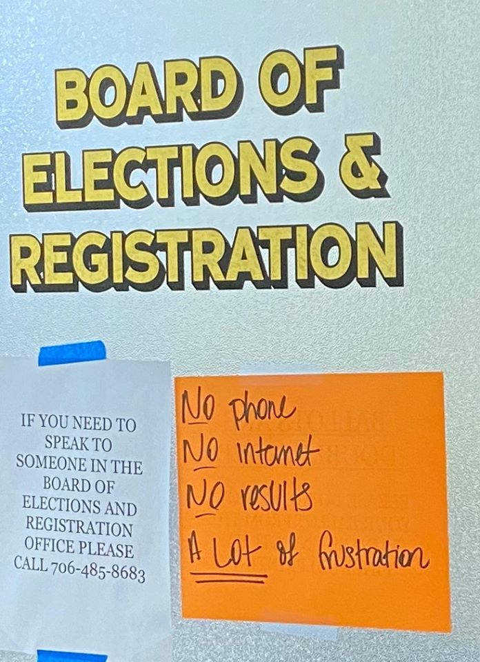 Officials say a storm Wednesday night fried phones and internet at the Putnam County Courthouse causing a delay in the results for the primary election. They are working to fix the problem and hope to have results published soon.