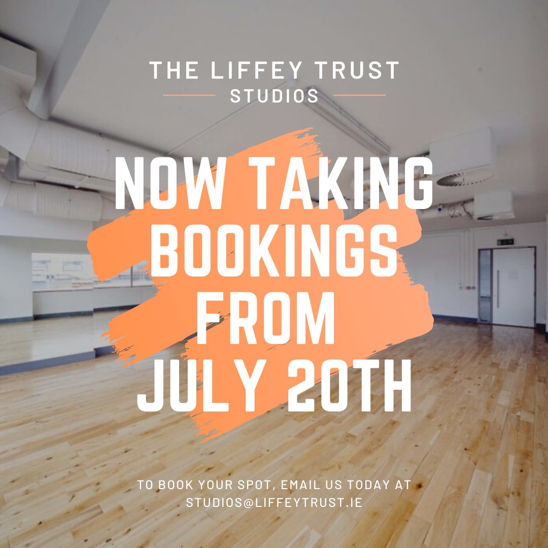 Exciting News 🤩

We are delighted to announce that we will be opening our doors again from 𝐌𝐨𝐧𝐝𝐚𝐲, 𝐉𝐮𝐥𝐲 𝟐𝟎𝐭𝐡.

We hope you’ve missed us as much as we’ve missed you!

To book your spot, email studios@liffeytrust.ie

Let the countdown begin 🙌🏼

#liffeytruststudios