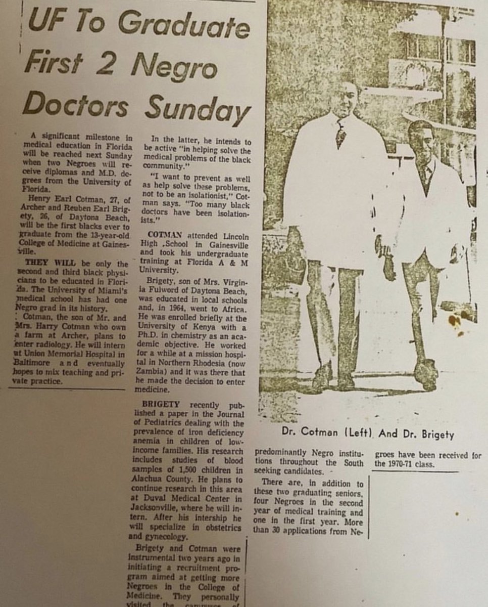 famupit's tweet photo. Did you know that one of the first Black doctors to graduate from The University of Florida College of Medicine is a FAMU Alumnus? Thank you to Dr. Henry Earl Coleman for paving the way! ✊🏽🐍#blacklivesmatter #whitecoatsforblacklives https://t.co/R9ulPN8dT8