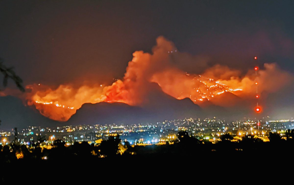 A view of the #BighornFire looking across #Tucson.