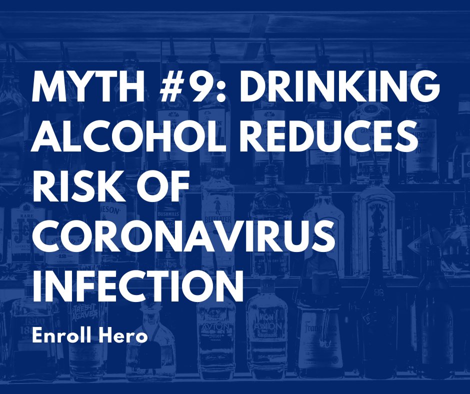 Not sure what to believe? We have debunked 12 popular Coronavirus myths to help you stay on top of the facts. Get the full list here: enrollhero.com/coronavirus-my…