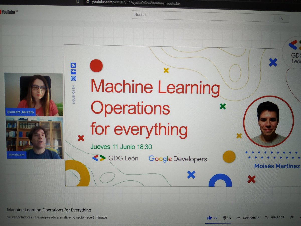 Cómo siempre <a href="/GdgLeonEsp/">GDG León</a> organizando eventos de gran interes y relevancia. En este caso de Machine Learning En este caso con <a href="/moisipm/">Moisés M. Martínez (at home 🏡)</a> #GDGLeonML