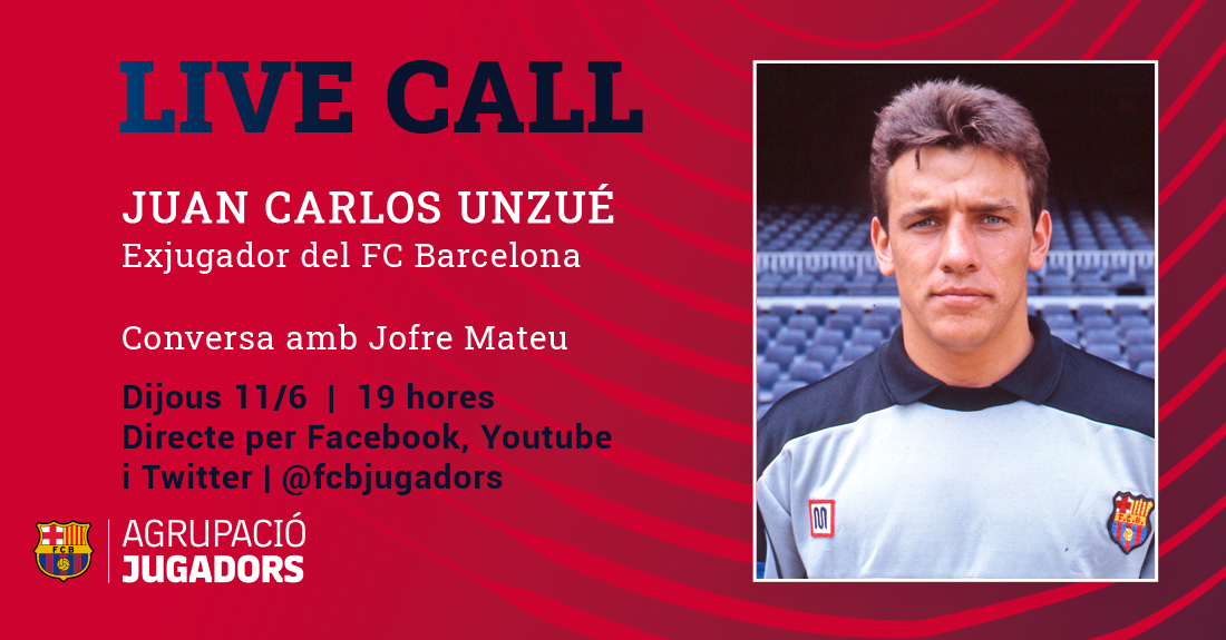 FCBjugadors's tweet image. 📞 En uns minuts comencem la conversa entre Juan Carlos Unzué i @JofreM11 a la #livecall de l'Agrupació. A #twitter #facebook i #youtube #seguimenjoc 🔴🔵