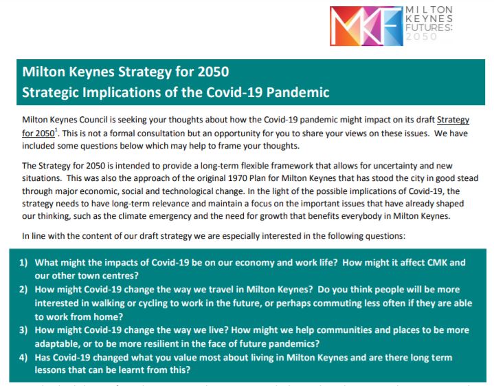 We're starting work on refining our Strategy for 2050 &amp; will publish a revised version later this year.

This week we've published thoughts on issues we believe our strategy needs to consider in light of Covid-19 &amp; would love your feedback by July 17.

ow.ly/kiUk50A50Mm