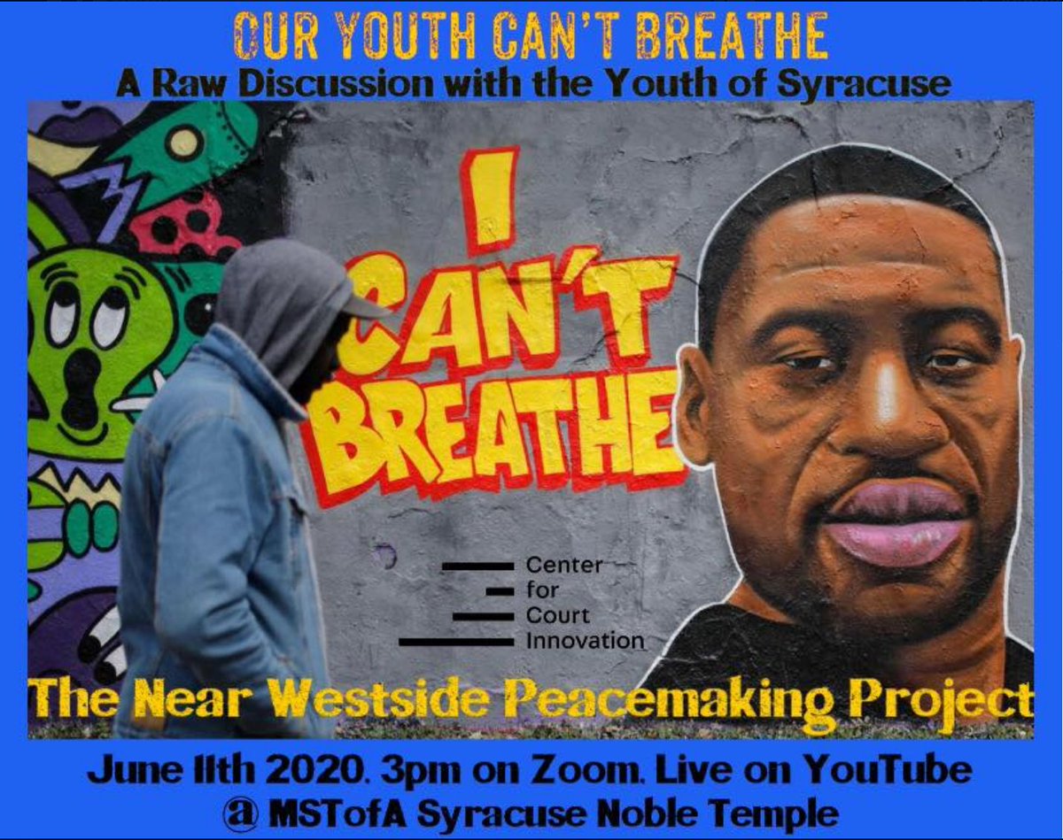 Join in a raw discussion w/ a panel of youth about what growing up BIPOC in #Syracuse feels like. TODAY at 3.

Session co-facilitated by Steven Simmons, a Rochester-based youth reporter for the Deadline, &amp; the local Moorish Science Temple of America.

facebook.com/events/2809566…