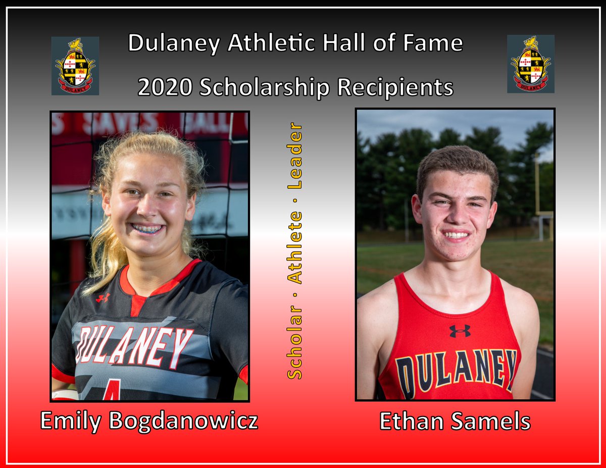 Dulaney_Lions's tweet image. Congratulations to seniors Emily Bogdanowicz and Ethan Samels!  Last night they were awarded with the Dulaney Athletics Hall of Fame Scholarship.  The Hall of Fame has awarded over $15,000 to deserving student athletes in the last six years.  Congratulations to Emily and Ethan!