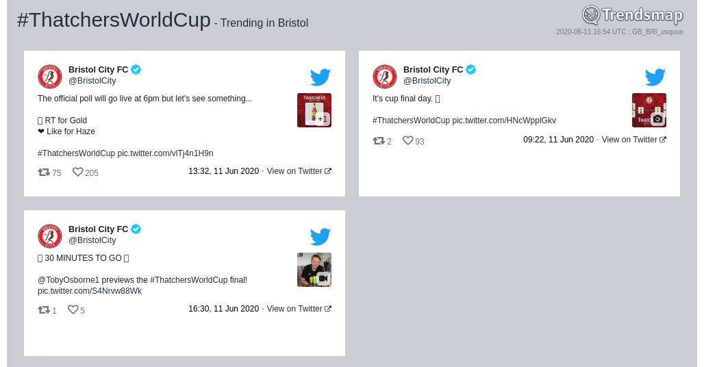 TrendsBristol's tweet photo. #thatchersworldcup is now trending in #Bristol

https://t.co/55dcWROGpv https://t.co/RviZrpUyKn