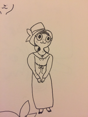She can also be very small. These aren& #39;t very neat cuz I& #39;m running out of space in this sketchbook.