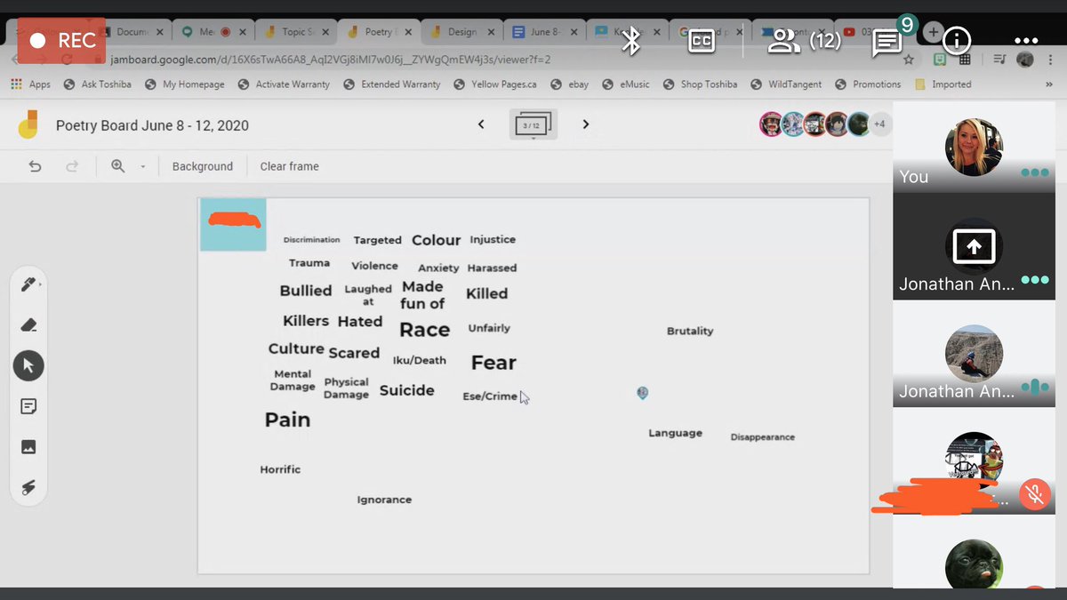 julia_petersen1's tweet photo. Amazing work from the students in @gallowayrd206 creating found poetry using articles in the Toronto star. So happy to catch it. @LC3_TDSB @TorontoStar #remotelearning https://t.co/3tQujQgEm3