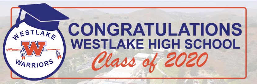 TOHS_Activities's tweet photo. The Thousand Oaks High School Activities Department is wishing the best to @WestlakeHS_CA in celebrating seniors today. #onetribe @ConejoValleyUSD #TheConejoWay #WHSgrad2020 https://t.co/eb0jgkfsWd