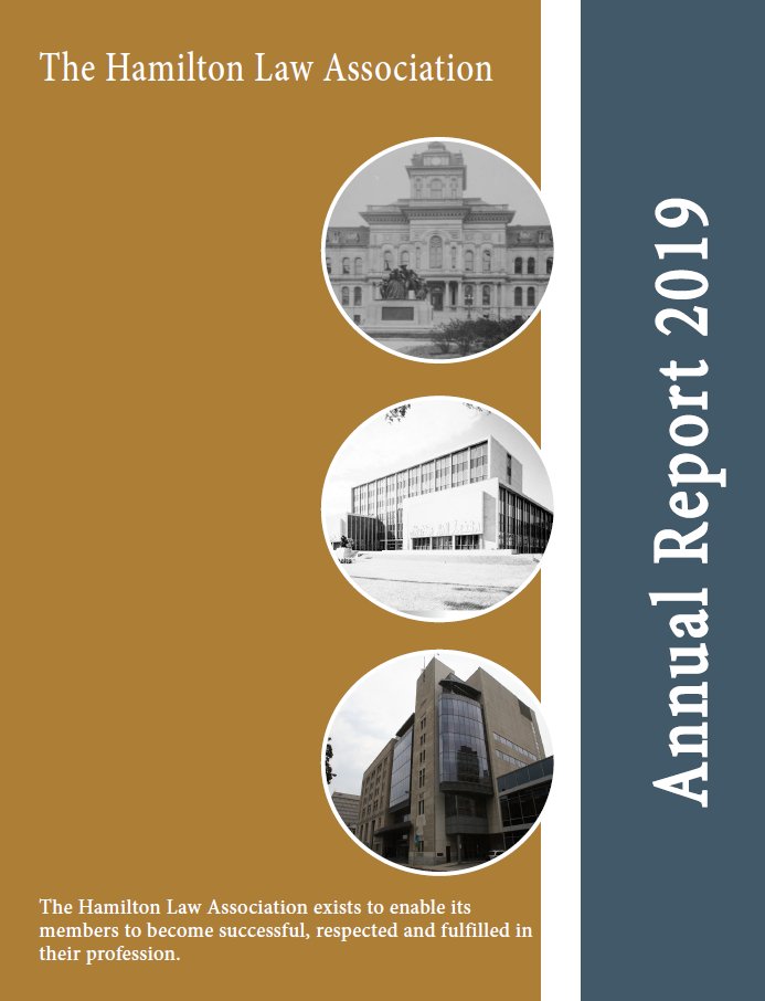 HLAPresident's tweet photo. The The Hamilton Law Association 2019 Annual Report is now available online! Read about the various activities of the Association and its members over the course of the 2019-2020 year! Read here: https://t.co/mtiGmP8wQc

#lawlibrary #HamOnt https://t.co/d9R8zp3gVL
