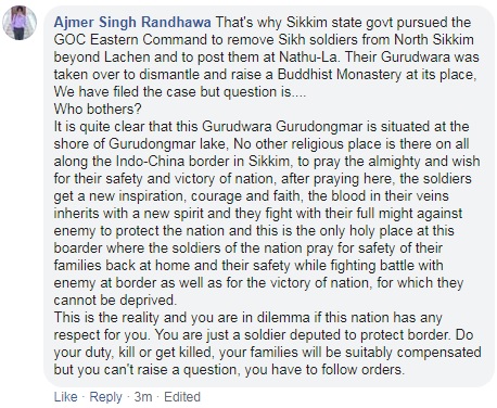 Randhawauncle's tweet photo. That's why Sikkim state govt pursued GOC Eastern Command to remove Sikh soldiers from North Sikkim beyond Lachen and to post them at Nathu-La. Their Gurudwara was taken over to dismantle and raise a Buddhist Monastery at its place https://t.co/7juAjebEnf https://t.co/vWzChyILXs