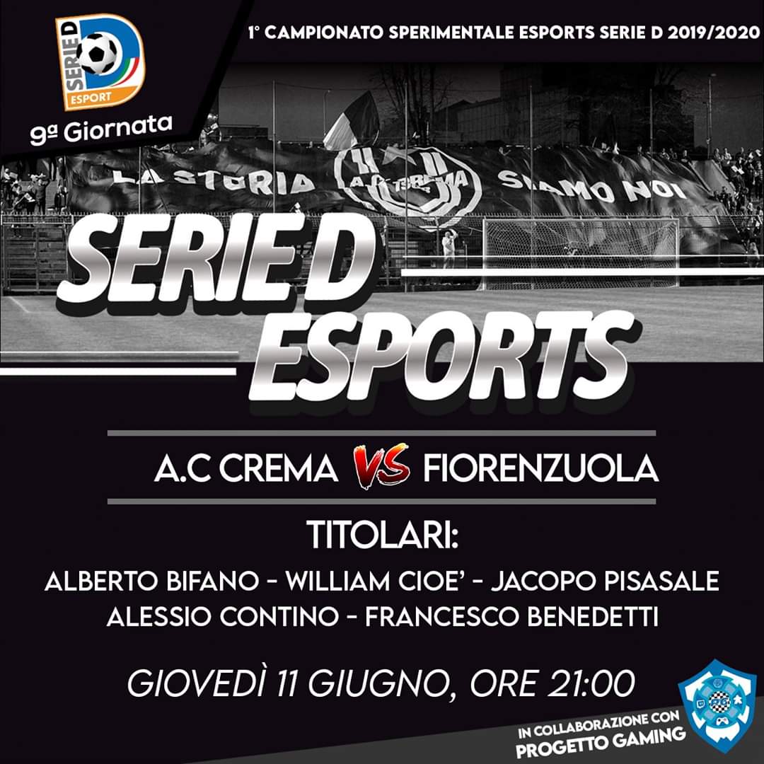 progettogaming's tweet photo. Il #Crema #esports prova a scalare la classifica affrontando il #Fiorenzuola. Partita da non sottovalutare ma da vincere per migliorare ulteriormente la posizione in #campionato!
#iogiocodacasa https://t.co/9azckpS8PZ