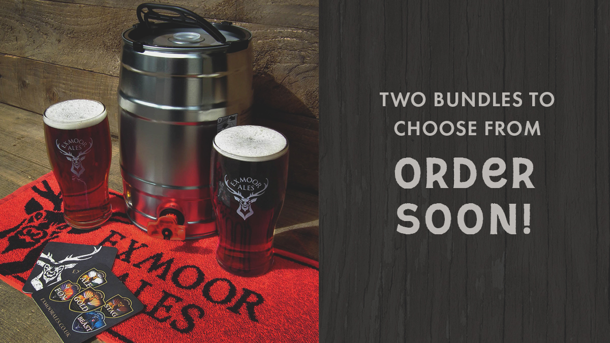 exmoorales's tweet photo. Gift bundles for Father's Day or any day! 🍺 Now in our webshop, for a limited time. Each bundle incl one of our NEW 5L Mini Casks. Choose from Exmoor Ale, Gold, Beast, Stag &amp; Ram.⁠ Last orders June 16 for Father's Day delivery. Choice of two bundles. #exmoorales #realcaskale https://t.co/FjkoRpIY4U