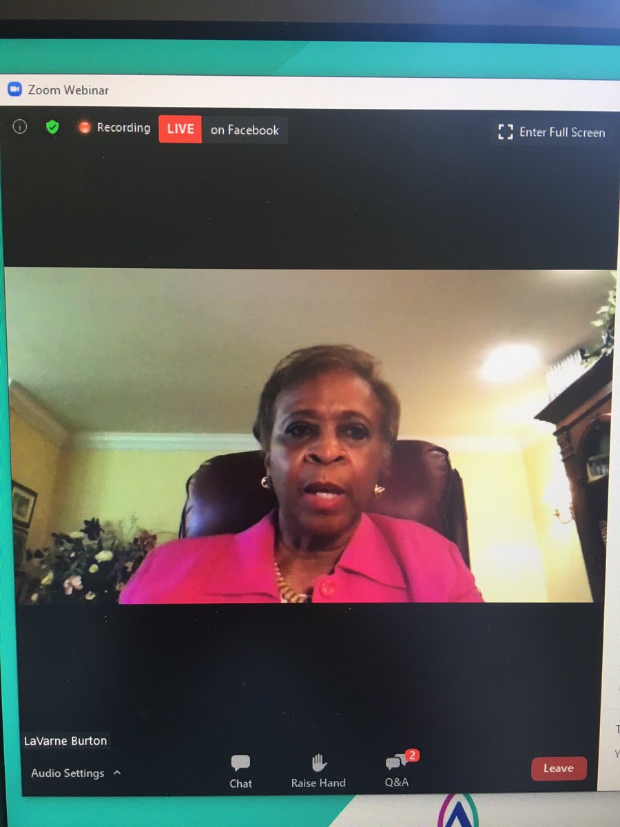 Listening to Lavarne Burton CEO of AKF help us strategize and get us out of this #doublepandemic of COVID and kidney disease among our minority populations. Amazing panel! <a href="/CBCFInc/">CBCF Inc.</a>