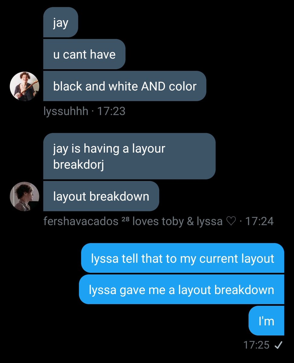 they're bullying my layout :((