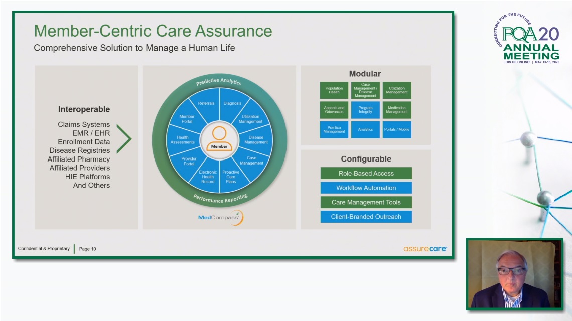 PQAAlliance's tweet photo. #PQA20 Post Meeting Session. Live now: @AssureCareLLC's Innovation Theater, discussing the use of a single platform to help pharmacists practice at the top of their license by integrating care management and utilization management. https://t.co/0aa0GnkFKT https://t.co/U2kOZapBwd
