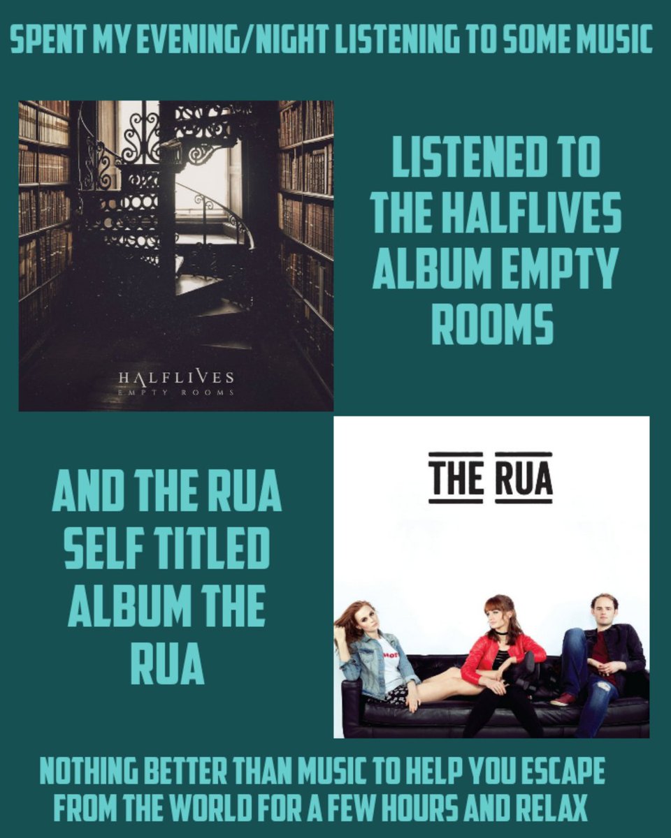dandj32's tweet image. Chilled out with @celticghirl83 this evening/night listening to some music. We picked @wehavehalflives Empty Rooms and @theruaofficial The Rua #Halflives #EmptyRooms #TheRua #Music