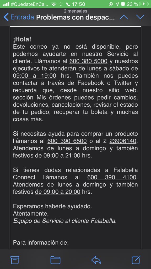 barbita00's tweet photo. @FalabellaAyuda ahora esto! Oye pasa? Yo quiero respuesta ahora sobre qué pasa con mis productos! En el call no me dan solución https://t.co/Zhy1wVYB5e