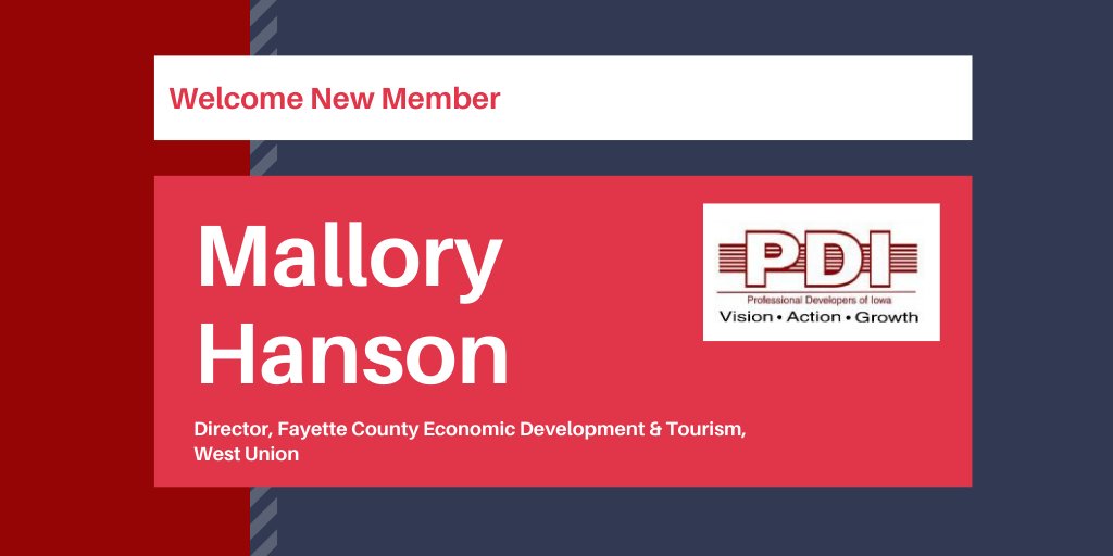 Welcome new member, Mallory Hanson - Director, Fayette County Economic Development &amp; Tourism, West Union.
#EconomicDevelopment