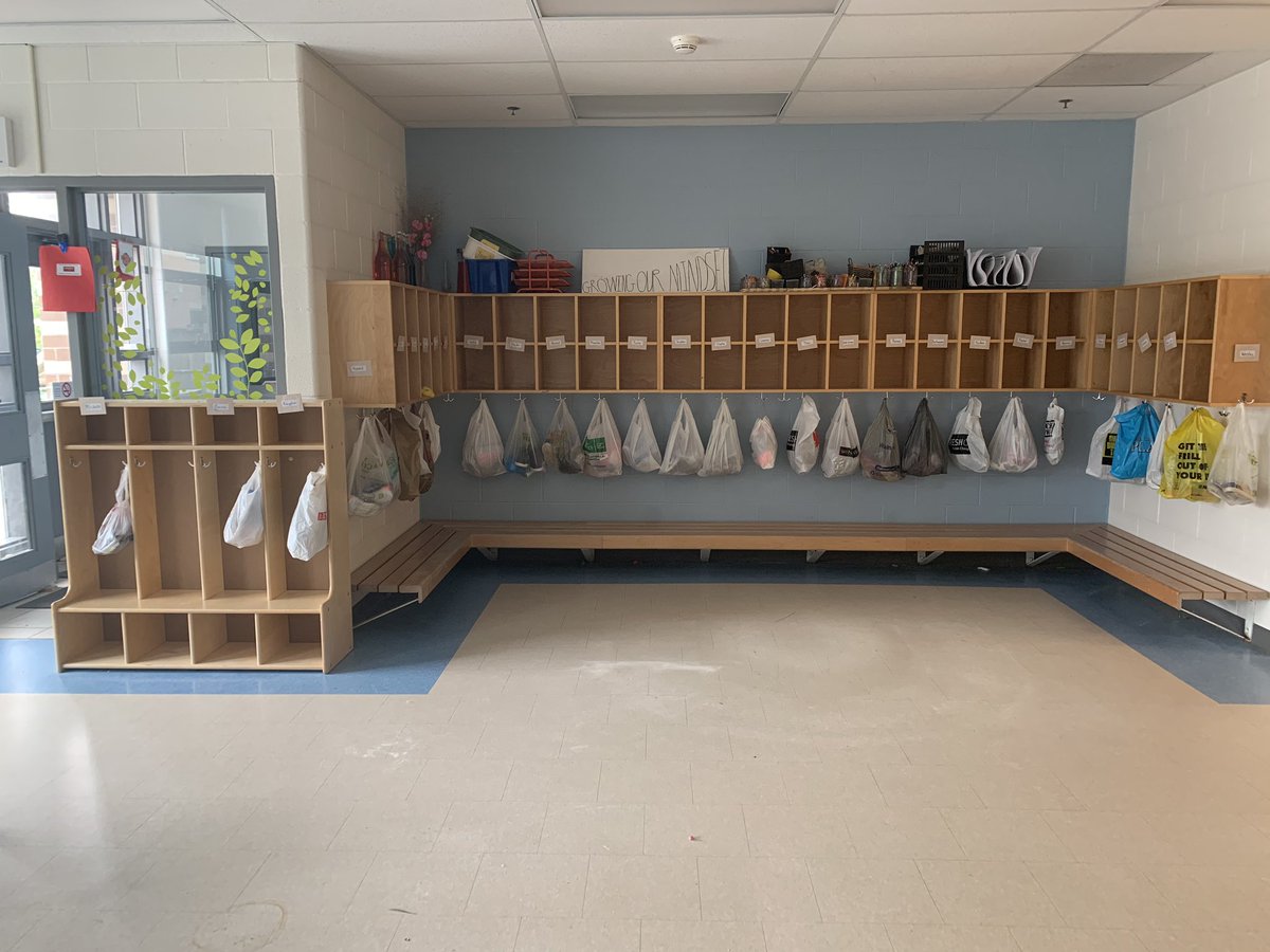 learninginrm120's tweet photo. Today was a sad day - we packed up everyone’s things and hung them from the hooks in the cubby area. Please follow the instructions on the mini-whiteboard stand. We may see some of you next week as you come in to retrieve your things! :) https://t.co/iAdfQNVPsj