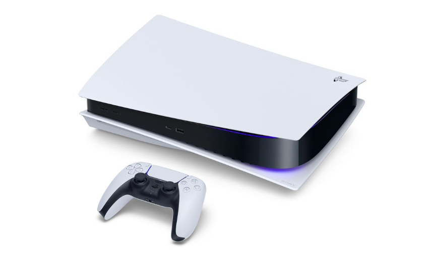 IGN's tweet photo. Here's what the new #PS5 looks like on its side #IGNSummerOfGaming https://t.co/b1fOaHoH2R