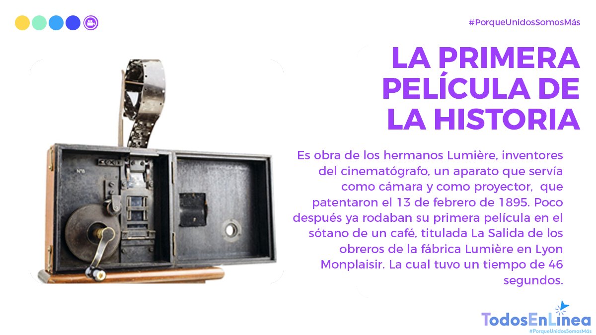 TodosEnLineaSV's tweet photo. ¿Sabías qué...? ️
Te damos algunos datos curiosos sobre la historia del cine.                           
#Entretenimiento     
#PorqueUnidosSomosMas       
#Plan1Sec01UCA https://t.co/SOllnra0kn
