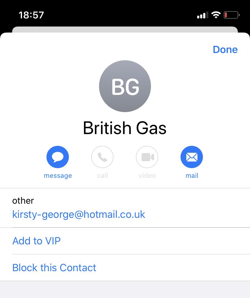 EllisPallett's tweet photo. @BritishGas Hi just had this fraudulent email come through! Sounds convincing if you don’t know how to spot a fake email. Just an FYI for you and your customers. https://t.co/8ImZ6bVSbc