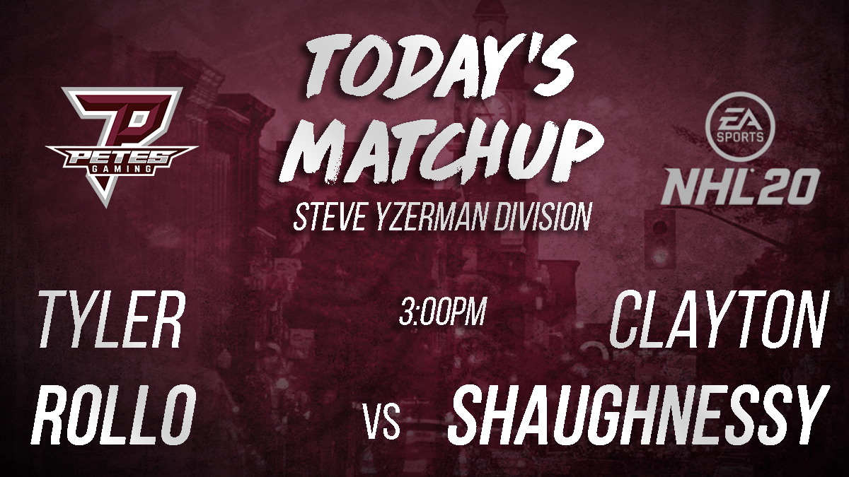 Tyler Rollo and Clayton Shaughnessy will go head-to-head today. Be sure to tune in at 3:00PM to watch!

Watch 💻 >> twitch.tv/petesohlhockey

#GoPetesGo