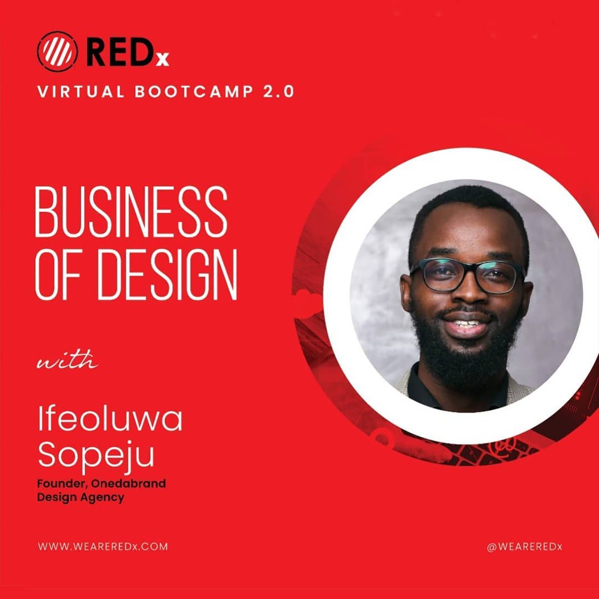 ifeoluwa_sopeju's tweet photo. REDx VIRTUAL BOOTCAMP 2.0
It was an honour to be invited to facilitate The Business of Design session at the ongoing @weareredx Virtual Bootcamp.
#ifeoluwasopeju #publicspeaker #publicspeaking #redmedia #weareredx #virtualbootcamp #businessofdesign #bizofdesign #bizdesign https://t.co/qf7IAkECg9