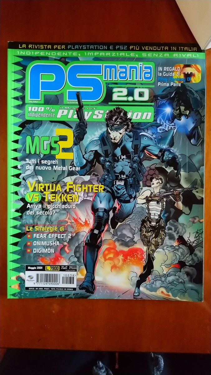 ItalianJoe83's tweet image. Here's the #PSMania 2.0 Magazine Issue Maggio (May) 2001 from my library which also includes #ClaudioCastellini's cover making of 
#MetalGearSolid2TrialEdition
#ZoneOfTheEnders
#MetalGearSolid2SonsOfLiberty
#MGS2
#AHideoKojimaGame
#AHideoKojimaRuse
@Kojima_Hideo
@HIDEO_KOJIMA_EN