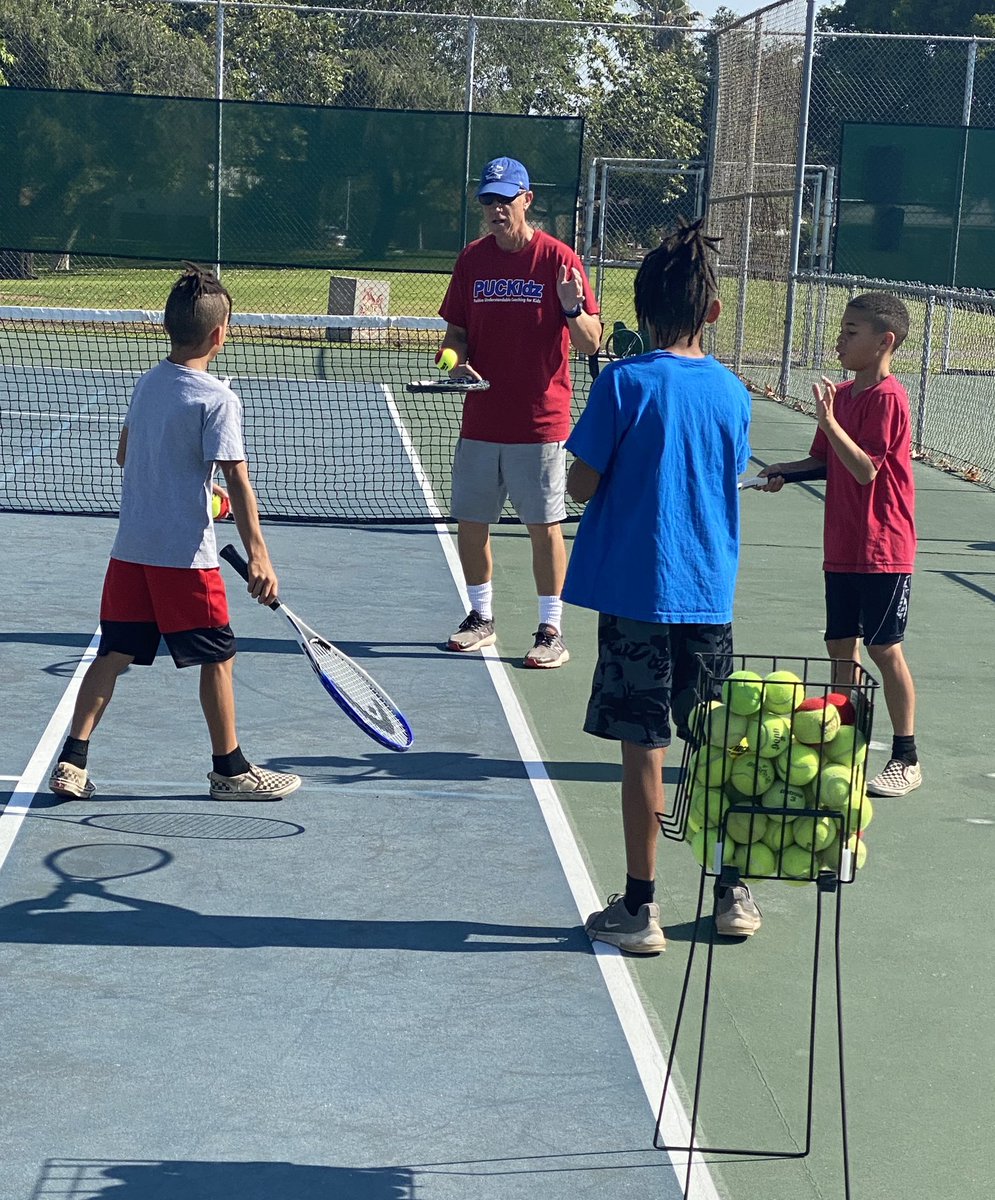 PUCKidz's tweet photo. I guess they liked the 1st lesson cause they’re back for more! 
#PUCKidztennis, #exercise, #getoffthecouch!, #getsomesun! https://t.co/k2vwugqA2F