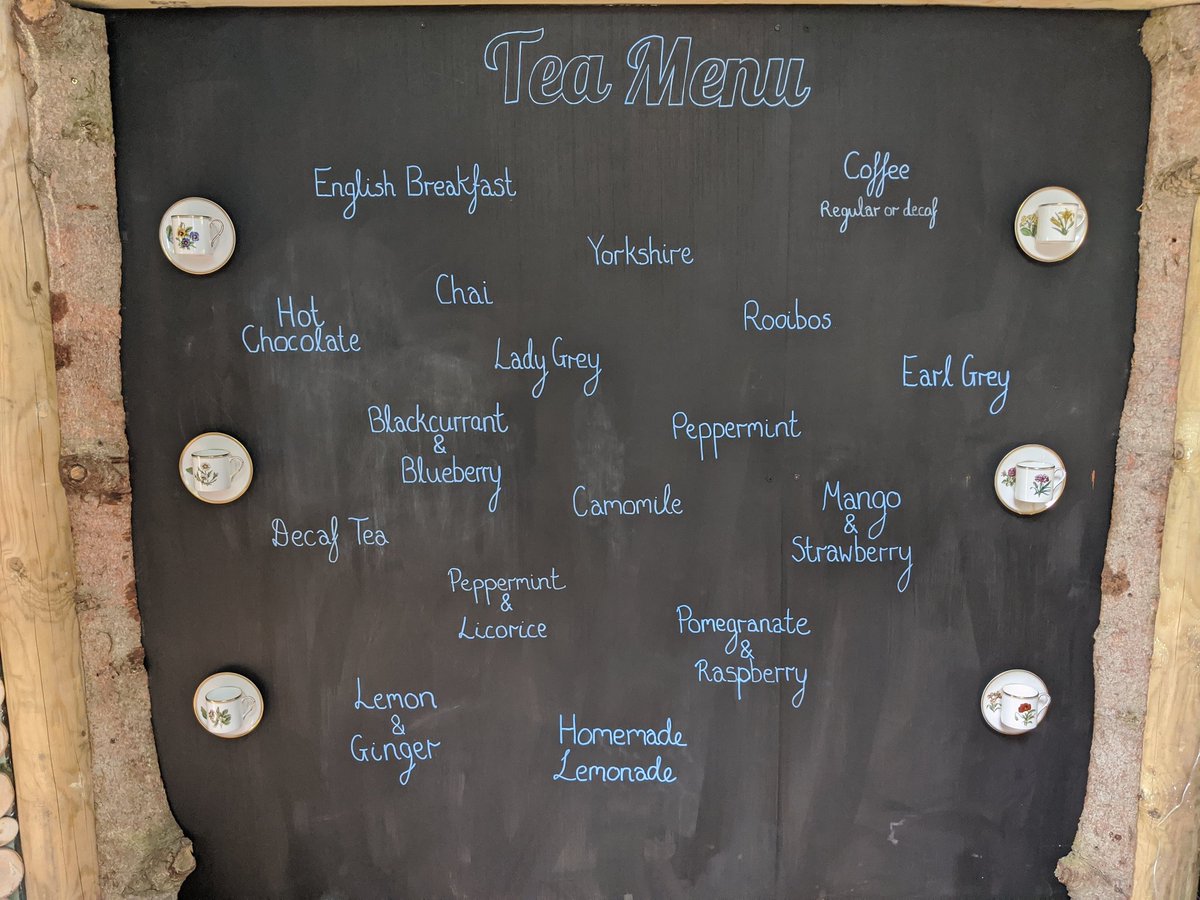 Tractorsancream's tweet image. Here is our giant tea menu in our new afternoon tea hut. What is your favourite tea? Any we have missed?!
#tea #afternoontea #teamenu #chalkboard #teacups