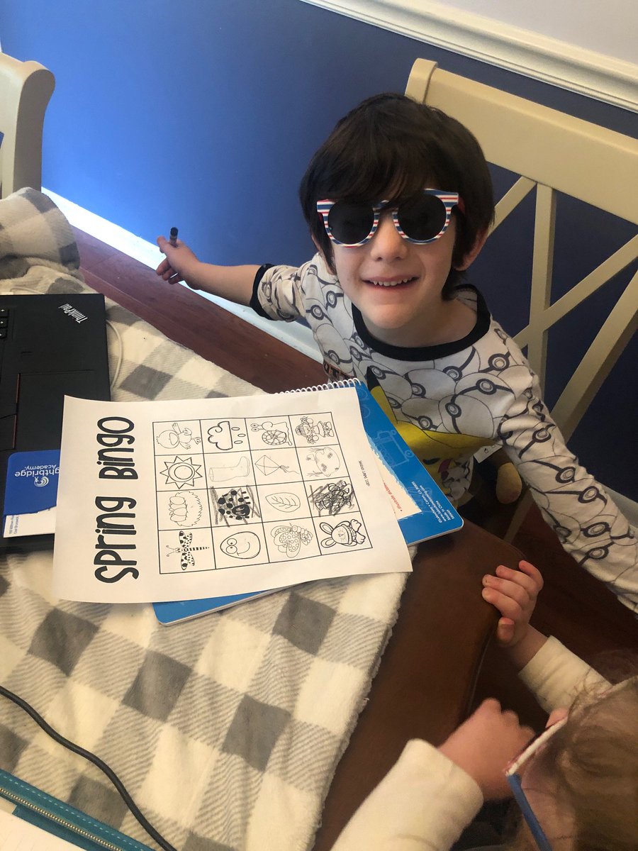 MrsCabreraLP's tweet photo. Group Meeting was full of fun with special guests, Spring Bingo, & share time all while looking cool in our shades! TY to Nurse Michelle, @DrCatuogno and Mrs. Saieva for popping in! @NBTECC @mrpassner @chavensNJ #SunglassesDay #SpringStudy #nbtpreschoolrocks #truenorthbrunswick https://t.co/TAZKmkTzcx
