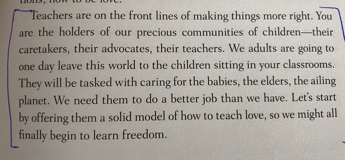 kennedyteacher2's tweet photo. This book should be mandatory reading for educators!
“I propose that we be love....You be love in a response that disciplines rather than punishes. You be love by modeling healing over harm. You be love by restoring community instead of excluding from community...” https://t.co/7BGGUSu1Ws