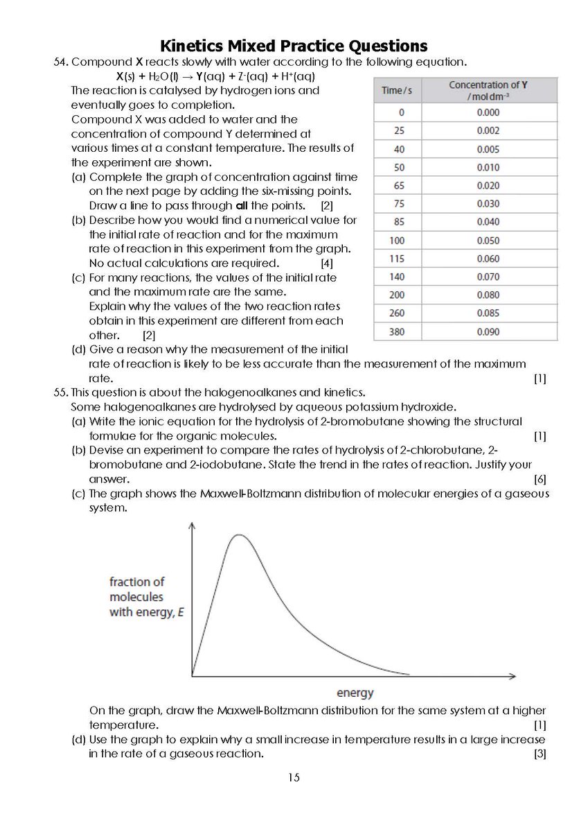 T9: Kinetics I Booklet. Finally put it together. Enthalpy Profiles. Reaction Rates. Good ole Maxwell-Boltzmann. e.t.c bit.ly/2OxVKIV #CogSciSci #SLOP #Chemistry #ALevel Thanks to <a href="/adamboxer1/">Adam Boxer</a> lifted a load of Q's off his GCSE Chemistry T5 Booklet. Equilibria left for Yr12