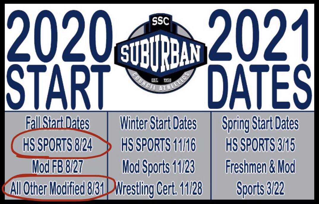 VColonie's tweet photo. Fall 2020 updates:
1. HS start date - Mon, Aug 24
2. Mod start date - Mon, Aug 31
3. If you had a physical in the 2018-19 OR 2019-20 school year, you DO NOT need an updated physical. 
#volleyball #RaidersVolleyball #GoRaiders #SouthColonie #highschoolvolleyball #GrowTheGame https://t.co/GqjGDCccPX