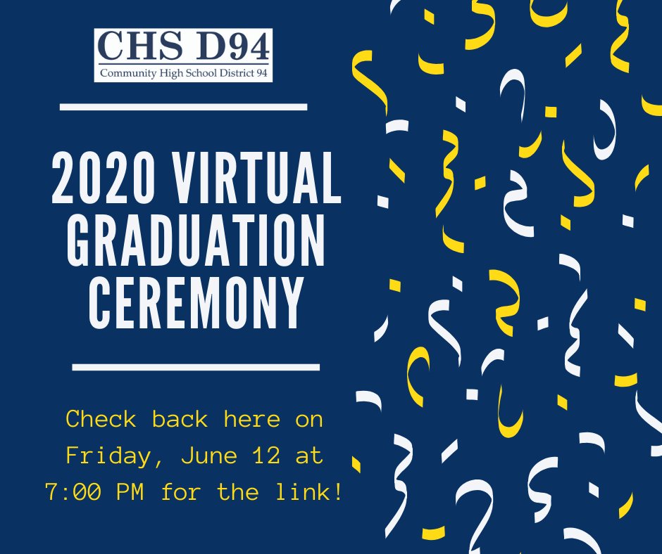 Seniors &amp; Parents: The link to the 2020 Virtual Graduation Ceremony will be posted here and on the homepage of our website at 7 PM on Friday, June 12. #WeAreWeGo